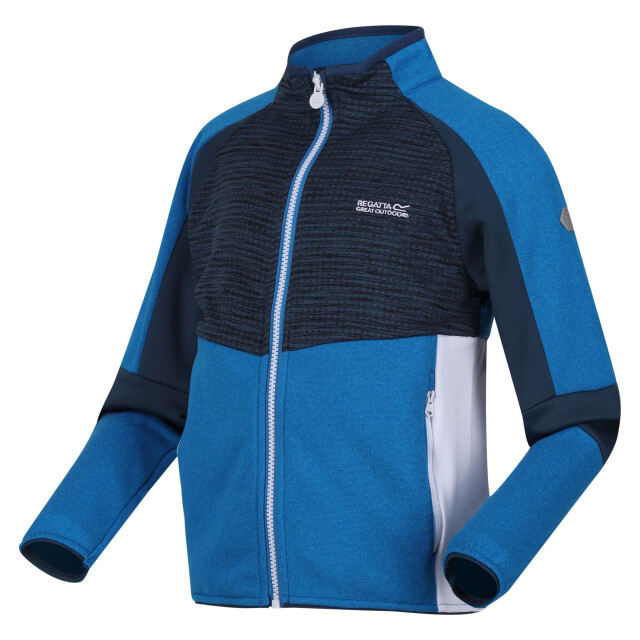 Regatta Kinder/kinder oberon vii marl full zip fleecejack UTRG8891_indigobluebluewing large