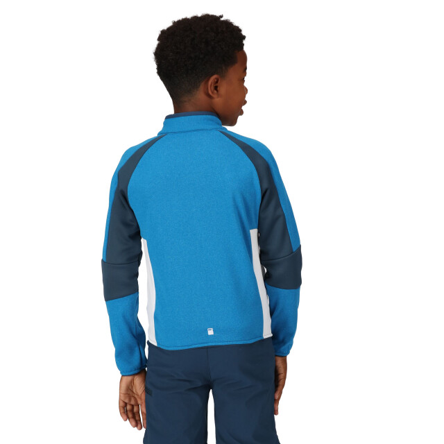 Regatta Kinder/kinder oberon vii marl full zip fleecejack UTRG8891_indigobluebluewing large