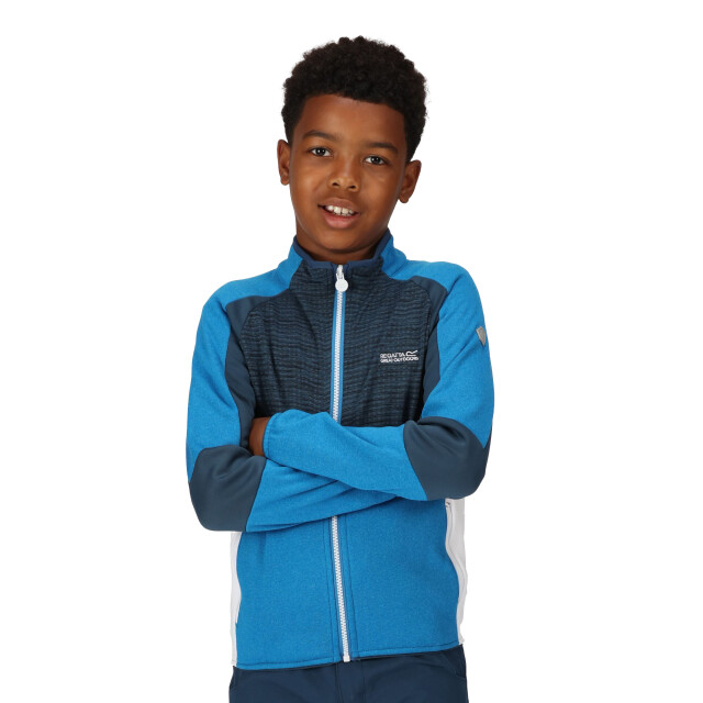 Regatta Kinder/kinder oberon vii marl full zip fleecejack UTRG8891_indigobluebluewing large