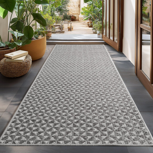 Muratap Buitenkleed ibiza – effen vloerkleed – 3d look – voor tuin, terras & binnen - 3241704 large