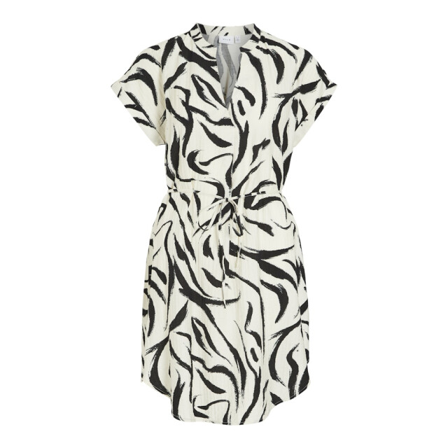 Vila Viclo ss short dress ecru dessin 4409.08.0005 large