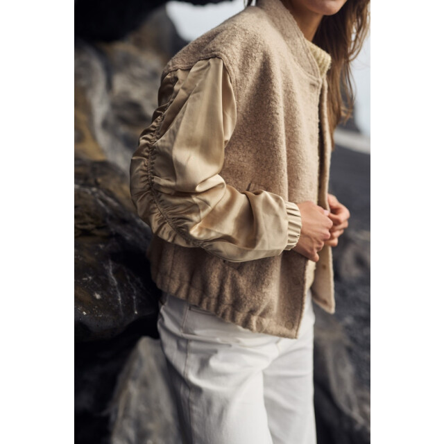 Nukus Baltimore jacket satin zand 4509.04.0002 large
