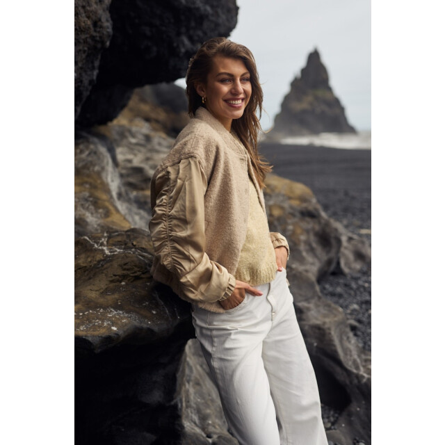 Nukus Baltimore jacket satin zand 4509.04.0002 large