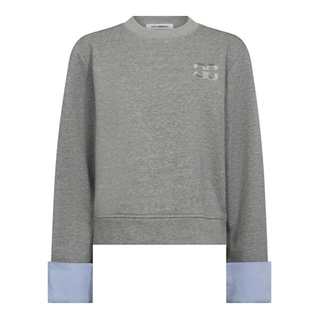 Co'Couture Cc daniella cuff sweat CC Daniella Cuff Sweat/57 Grey Melange large