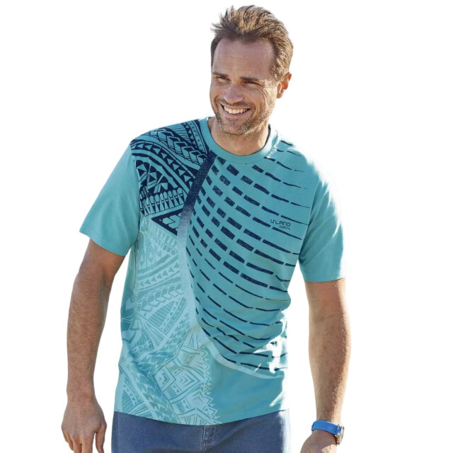 Atlas For Men T-shirt met grafische print voor heren (pak van 2) UTAF2090_turquoisenavy large