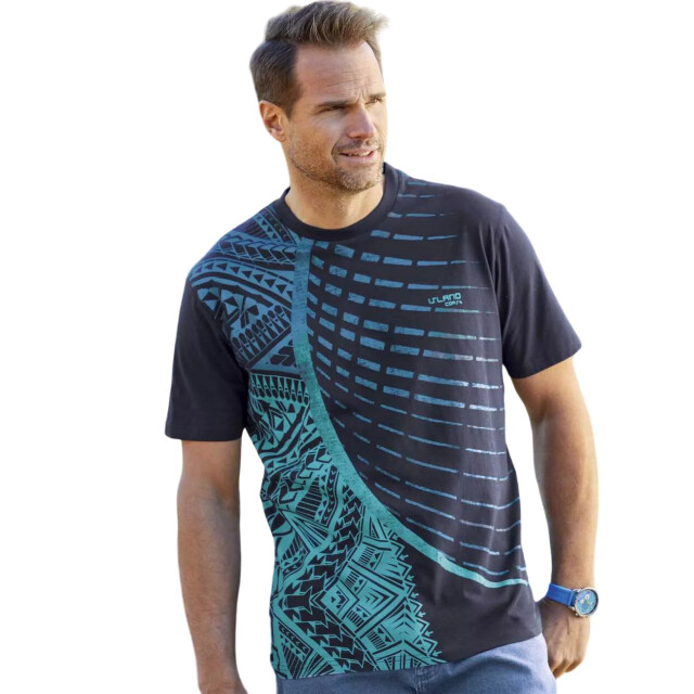Atlas For Men T-shirt met grafische print voor heren (pak van 2) UTAF2090_turquoisenavy large
