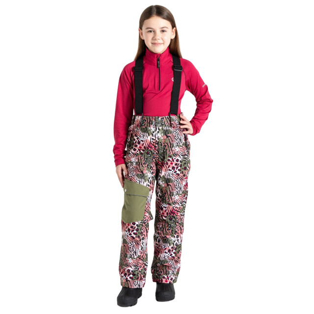 Dare2b Skibroek met luipaardprint voor kinderen/kinders UTRG11256_olivinegreen large
