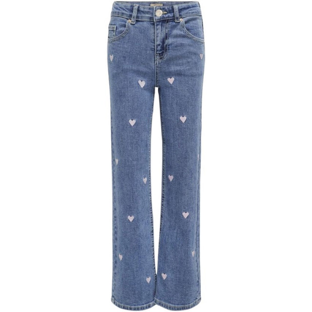 Only Kogjuicy wide leg heart emb jeans noos blue denim 2106.35.0024 large