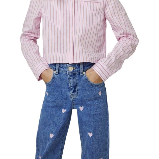 Only Kogjuicy wide leg heart emb jeans noos blue denim 2106.35.0024 large
