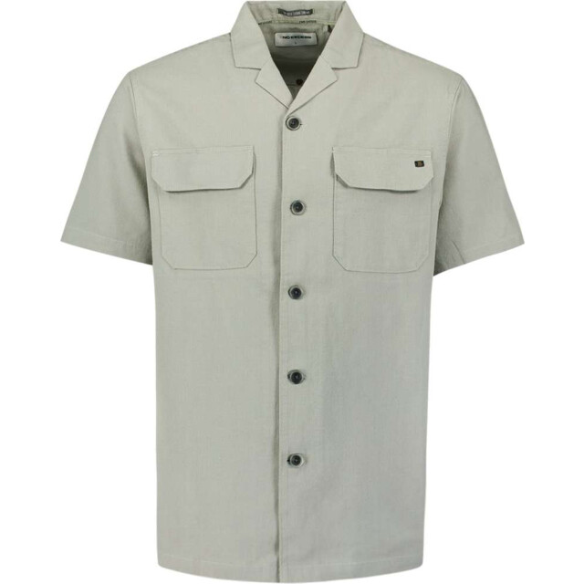No Excess Overshirt full button short sleeve smoke 28440407-049 large