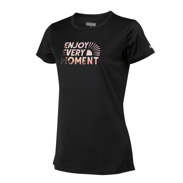 Regatta Dames fingal viii geniet van elk moment t-shirt UTRG10947_black large