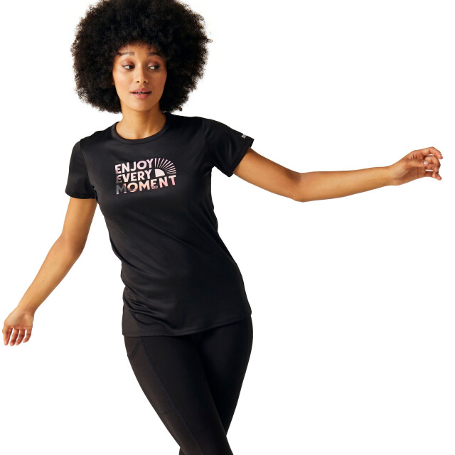 Regatta Dames fingal viii geniet van elk moment t-shirt UTRG10947_black large