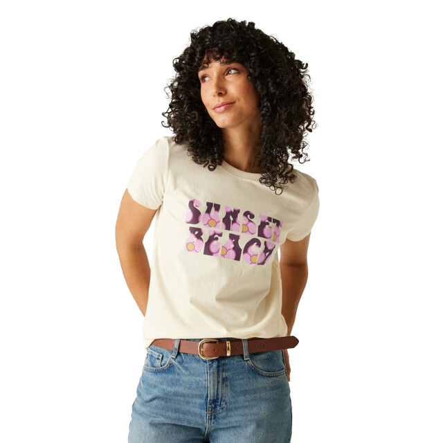 Regatta Dames orla kiely tekst t-shirt UTRG11784_lightvanilla large