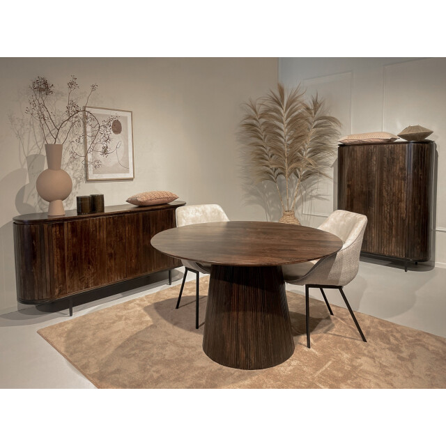 Livingfurn dressoir noor walnut 170cm mangohout / gecoat staal 2630735 large