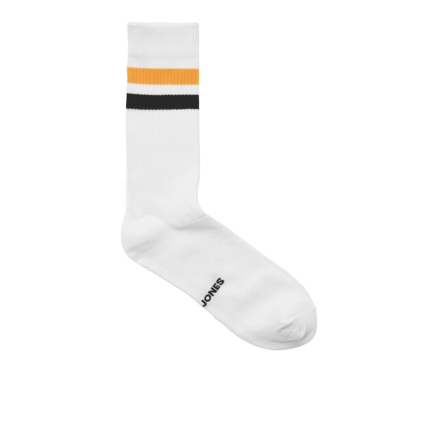 Jack & Jones Heren sportsokken jactirana tennissokken gestreept 5-pack wit 12277074 large