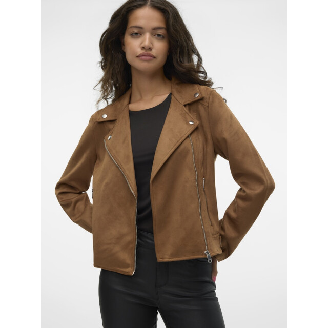 Vero Moda Vmjose ss24 short faux suede jacket cognac 4279.75.0019 large