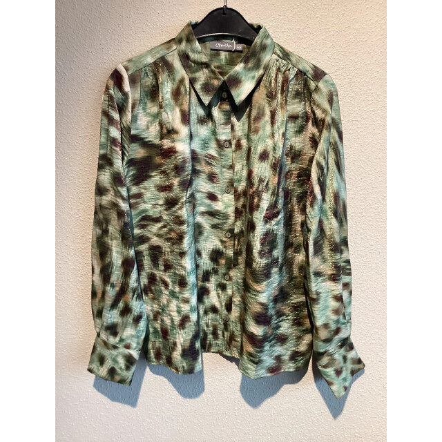 Geisha 53659-20 530 blouse print green/brown 53659-20 530 large