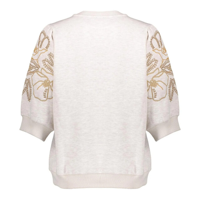 Geisha 52592-24 715 sweater short sleeve embroidery beige melange 52592-24 715 large