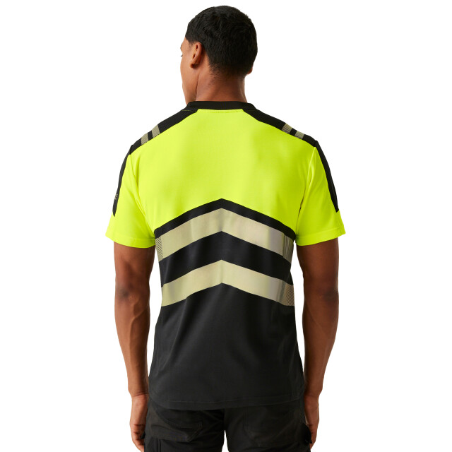 Regatta Heren high-vis t-shirt UTRG11818_blackyellow large