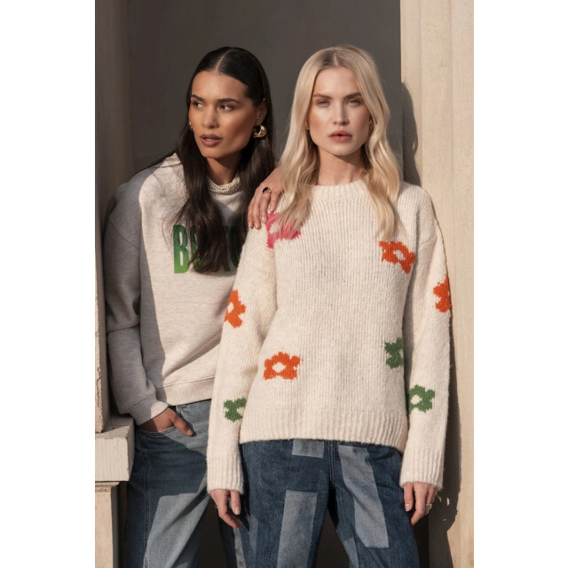 Geisha 54598-70 010 pullover flowers off-white/fuchsia/orange/green 54598-70 010 large