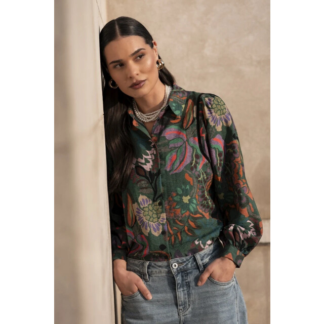 Geisha 53640-20 530 blouse print green/purple 53640-20 530 large