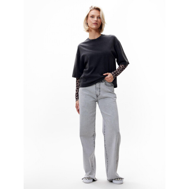 Catwalk Junkie Losvallende tshirt met mesh long sleeves 2503020214 large