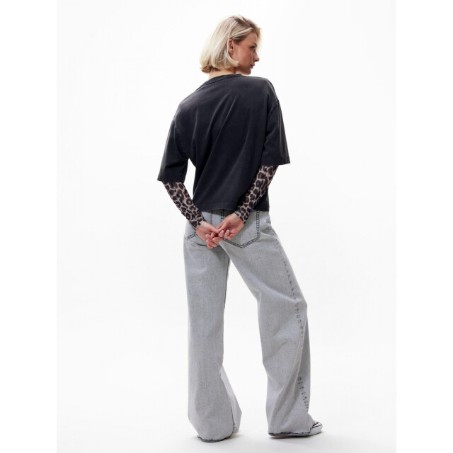 Catwalk Junkie Losvallende tshirt met mesh long sleeves 2503020214 large