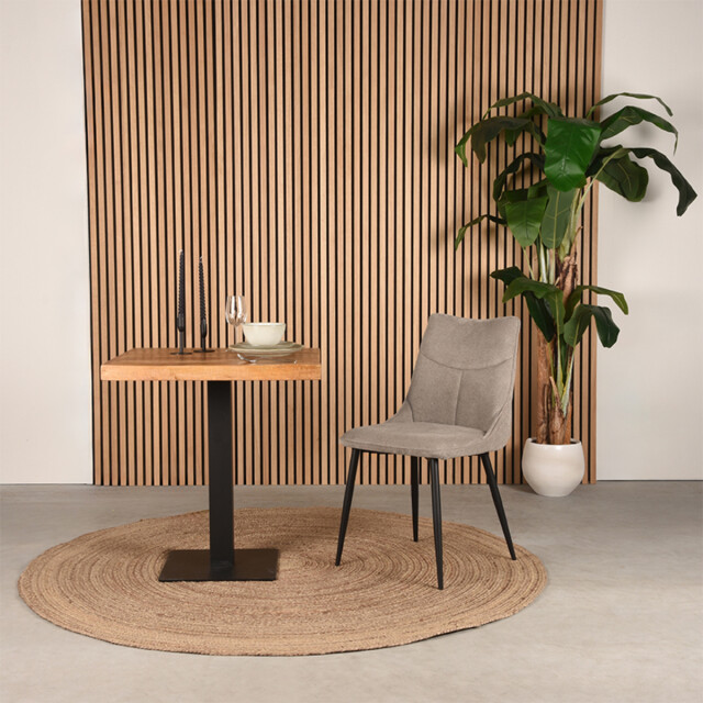 Label51 Eetkamerstoel riv 47x59x88 cm clay stof set van 2 3183545 large