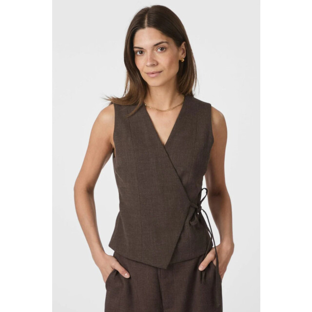 Neo Noir samara melange waistcoat 165293 205 brown melange 06226.880.0002 large