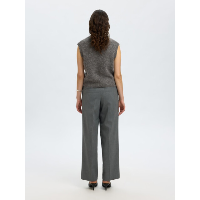 Selected Femme slflulu sl button o-neck vest ex 16098808 medium grey melange 06713.941.0009 large