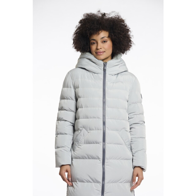 Rino & Pelle long padded hooded coat with faux fur keilafur.7002511 10880 manor grey 06111.310.0010 large