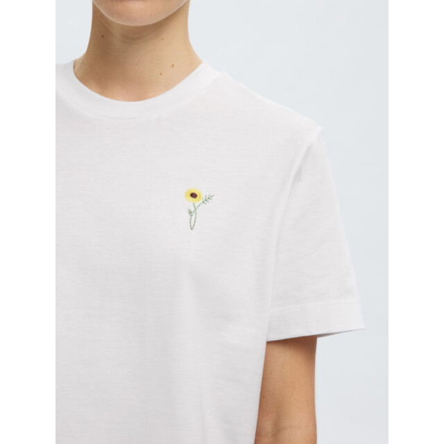 Selected Femme slfella ss emb boxy tee ft 16101219 bright white 06011.100.0240 large