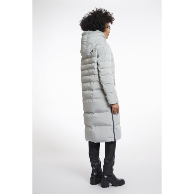 Rino & Pelle long padded hooded coat with faux fur keilafur.7002511 10880 manor grey 06111.310.0010 large