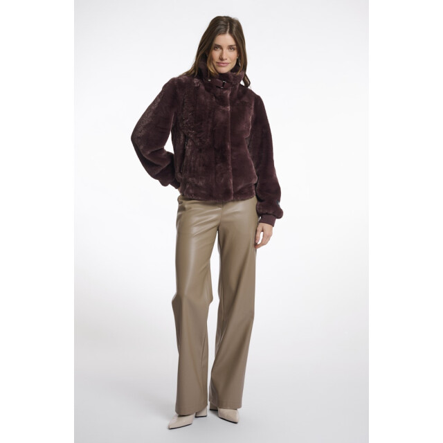 Rino & Pelle short fake fur jacket ambra.7002511 10873 chocolate bean 06111.880.0008 large