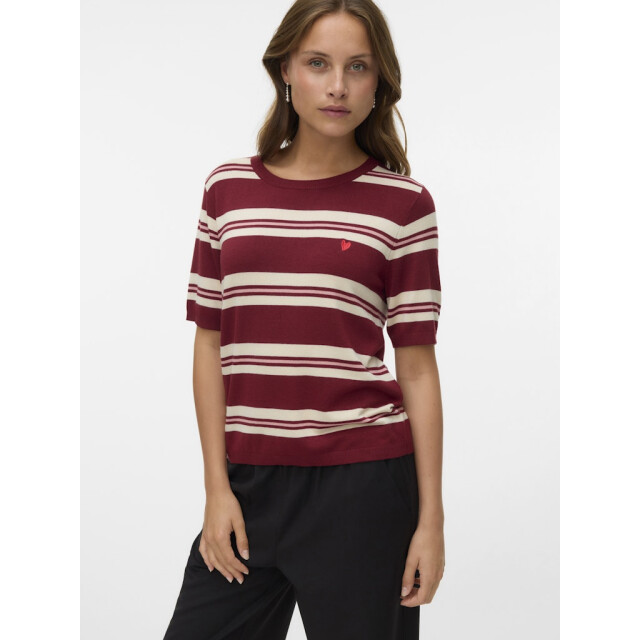 Vero Moda vmcarmelia ss o-neck pullover 10330825 syrah 06712.680.0009 large
