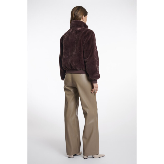 Rino & Pelle short fake fur jacket ambra.7002511 10873 chocolate bean 06111.880.0008 large