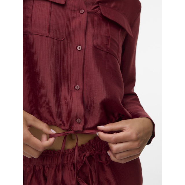 Vero Moda vmtoma ls tie shirt wvn 10329452 syrah 06615.680.0065 large