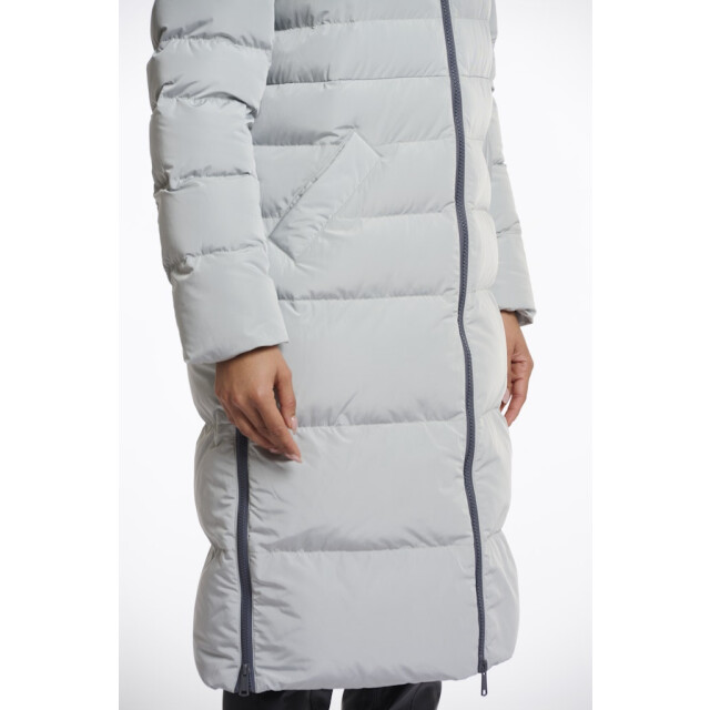 Rino & Pelle long padded hooded coat with faux fur keilafur.7002511 10880 manor grey 06111.310.0010 large