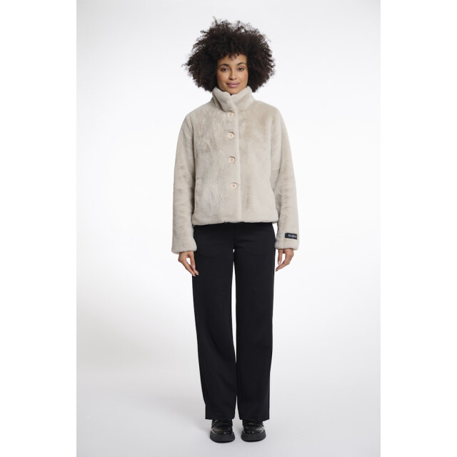 Rino & Pelle single breasted fake fur jacket vie.7002511 9030 birch 06111.198.0081 large