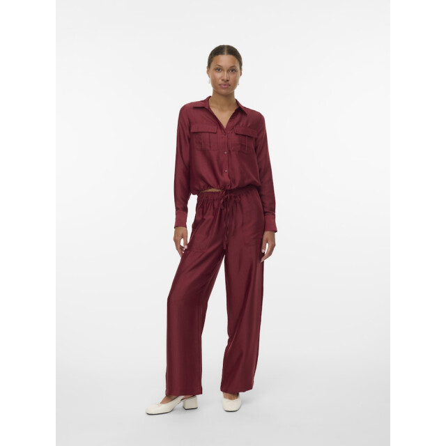 Vero Moda vmtoma ls tie shirt wvn 10329452 syrah 06615.680.0065 large