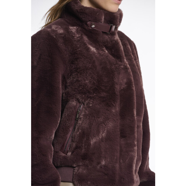 Rino & Pelle short fake fur jacket ambra.7002511 10873 chocolate bean 06111.880.0008 large