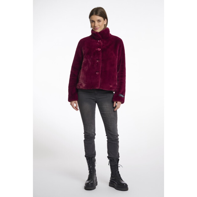 Rino & Pelle single breated fake fur jacket vie.7002511 10881 sugar plum 06111.770.0011 large