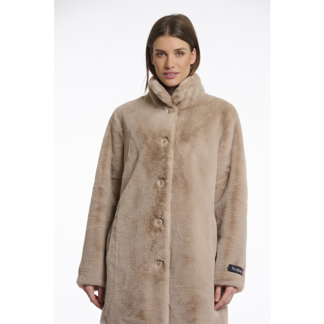 Rino & Pelle single breasted fake fur jacket nonna.7002511 10866 oat 06111.820.0119 large