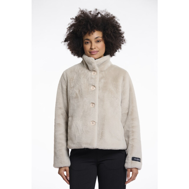 Rino & Pelle single breasted fake fur jacket vie.7002511 9030 birch 06111.198.0081 large