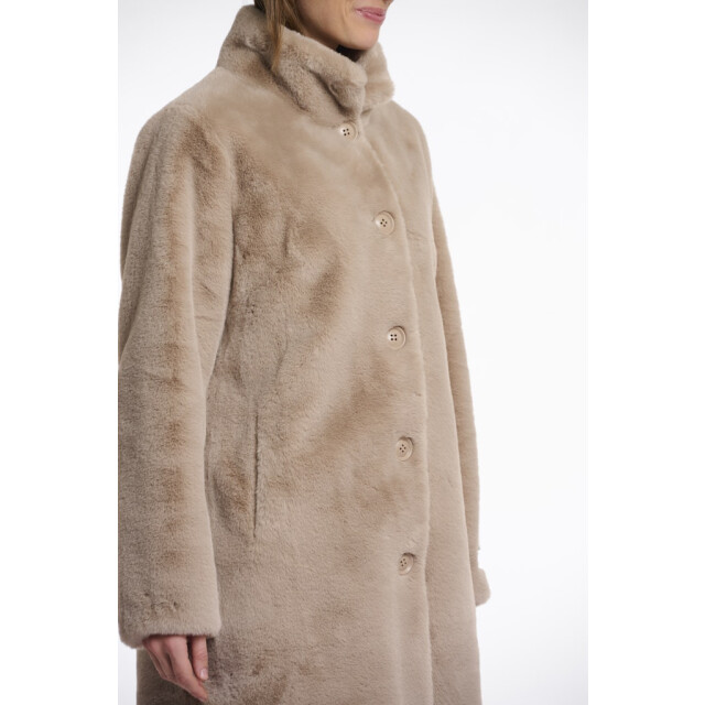 Rino & Pelle single breasted fake fur jacket nonna.7002511 10866 oat 06111.820.0119 large