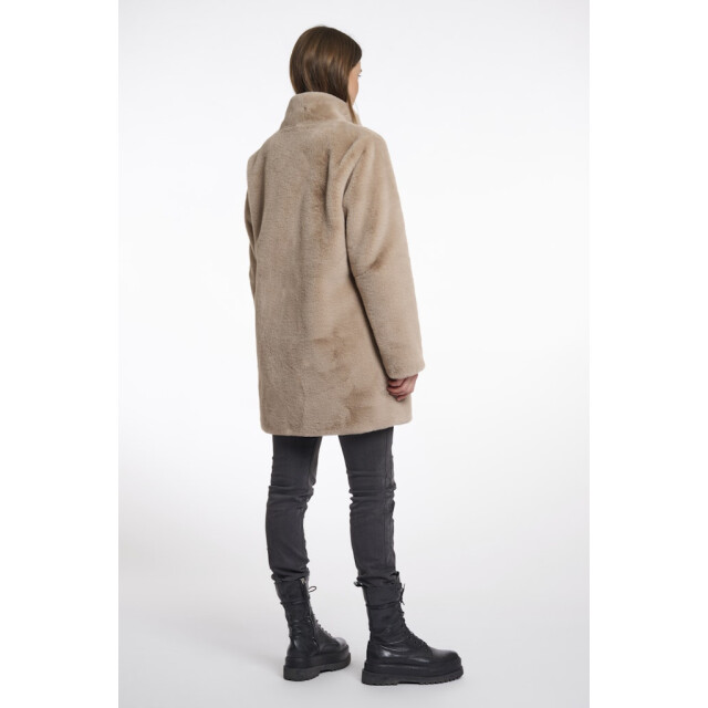 Rino & Pelle single breasted fake fur jacket nonna.7002511 10866 oat 06111.820.0119 large