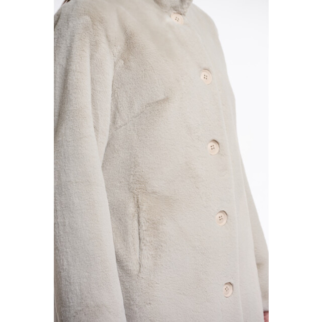 Rino & Pelle single breasted fake fur jacket nonna.7002511 9030 birch 06111.198.0080 large