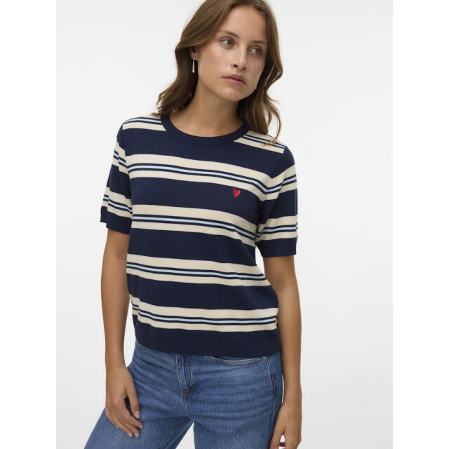 Vero Moda vmcarmelia ss o-neck pullover 10330825 navy blazer 06613.290.0004 large