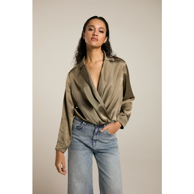 Homage to Denim H-cw25m24 cross over blouse H-CW25M24 Cross Over Blouse large
