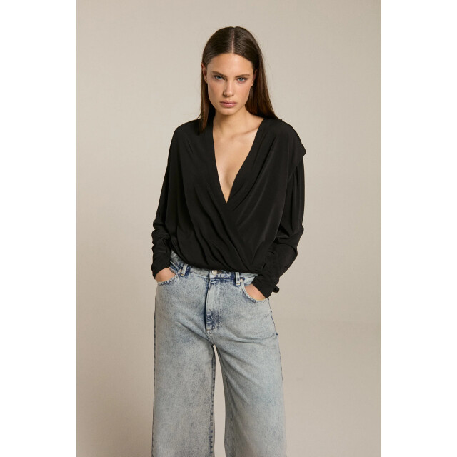 Homage to Denim H-cw25m12 flowy cross over top H-CW25M12 Flowy Cross Over Top large